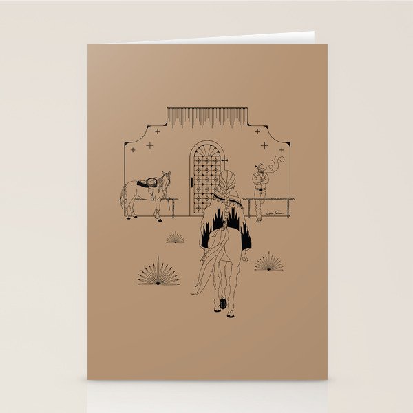Last Stop - Tan & Black Stationery Card Gallery Image 1