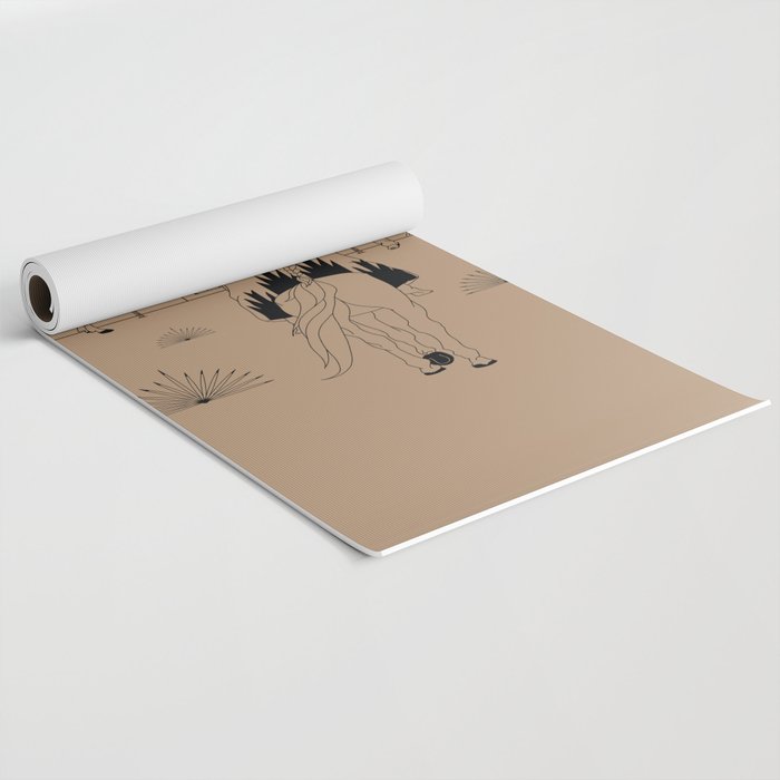Last Stop - Tan & Black Yoga Mat Gallery Image 2