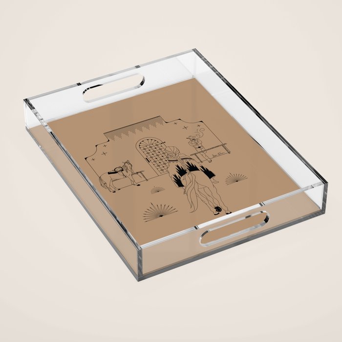 Last Stop - Tan & Black Acrylic Tray Gallery Image 1