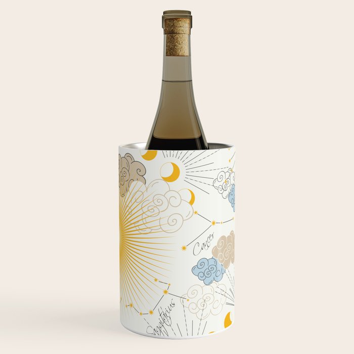 Feel the Cosmic Zodiac signs Wine Chiller Gallery Image 3