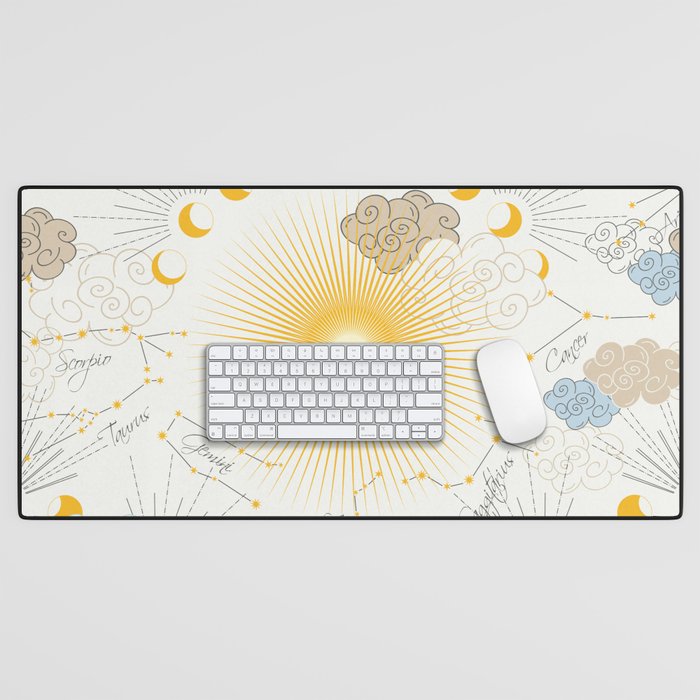 Feel the Cosmic Zodiac signs Desk Mat Gallery Image 1