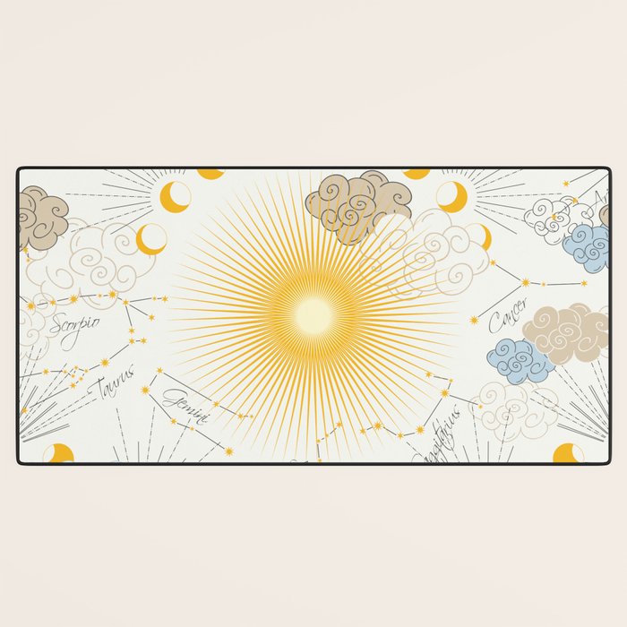 Feel the Cosmic Zodiac signs Desk Mat Gallery Image 3