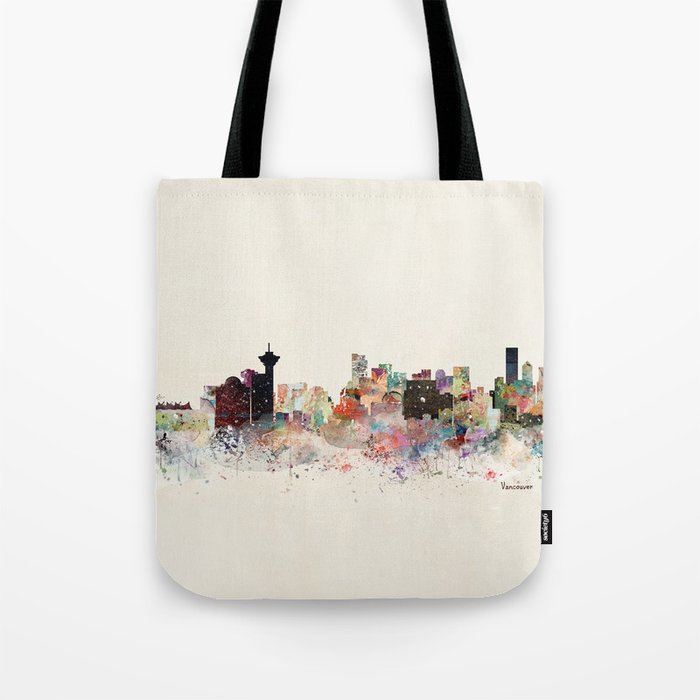 vancouver skyline Tote Bag Gallery Image 1