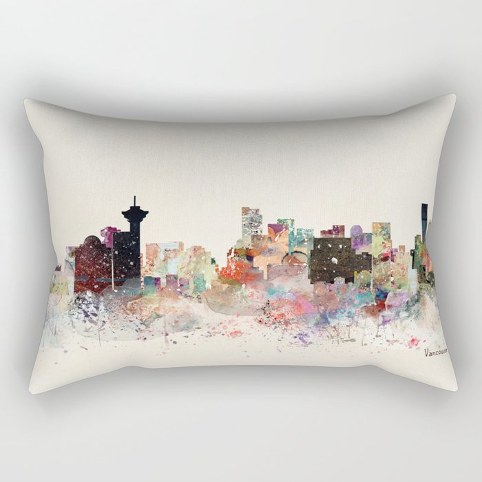 vancouver skyline Rectangular Pillow Gallery Image 2