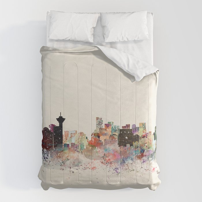 vancouver skyline Comforter Gallery Image 1