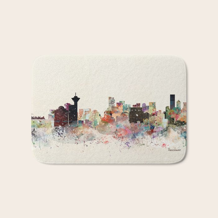 vancouver skyline Bath Mat Gallery Image 1