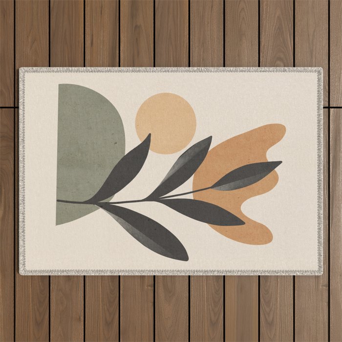 Abstract Minimal -Plant 9 Outdoor Rug Gallery Image 1