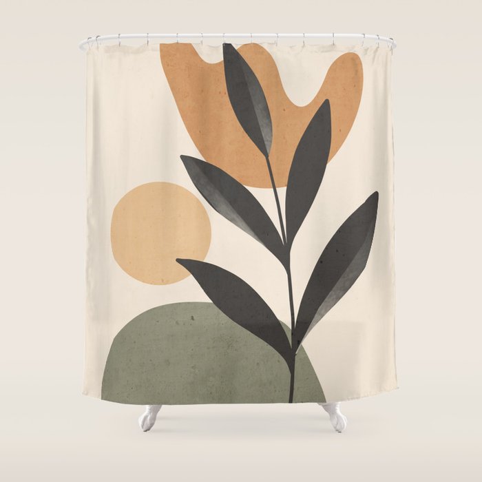 Abstract Minimal -Plant 9 Shower Curtain Gallery Image 1