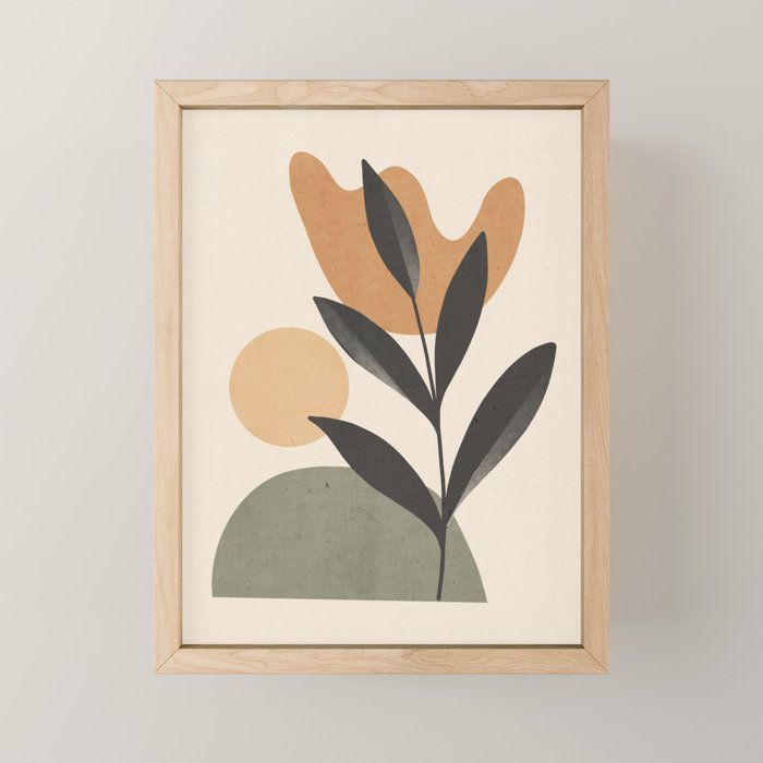 Abstract Minimal -Plant 9 Mini Art Print Gallery Image 1