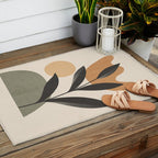 Abstract Minimal -Plant 9 Outdoor Rug Gallery Image 2