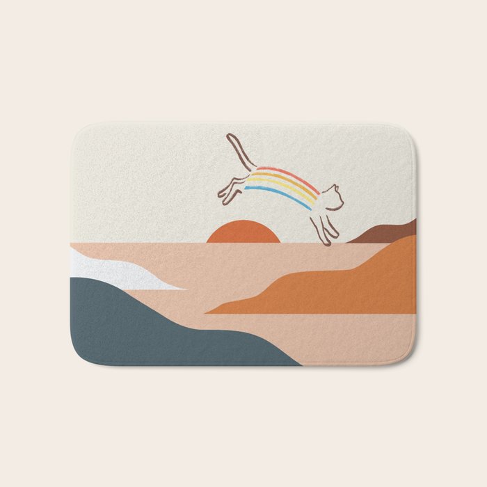 Cat Landscape 31C Bath Mat Gallery Image 1