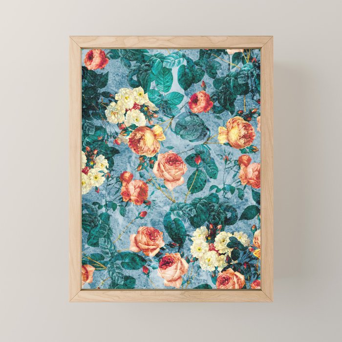Floral and Marble Texture II Mini Art Print Gallery Image 1
