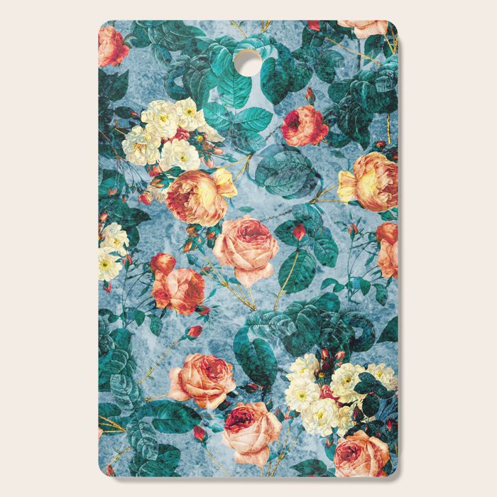 Floral and Marble Texture II Cutting Board Gallery Image 1