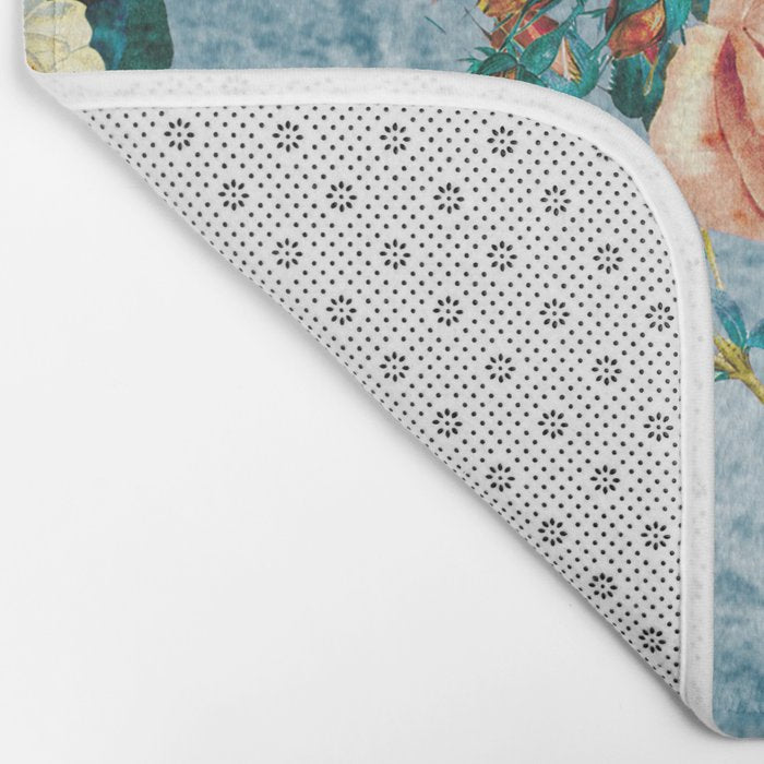 Floral and Marble Texture II Bath Mat Gallery Image 2