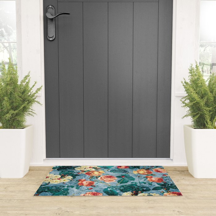 Floral and Marble Texture II Welcome Mat Gallery Image 3