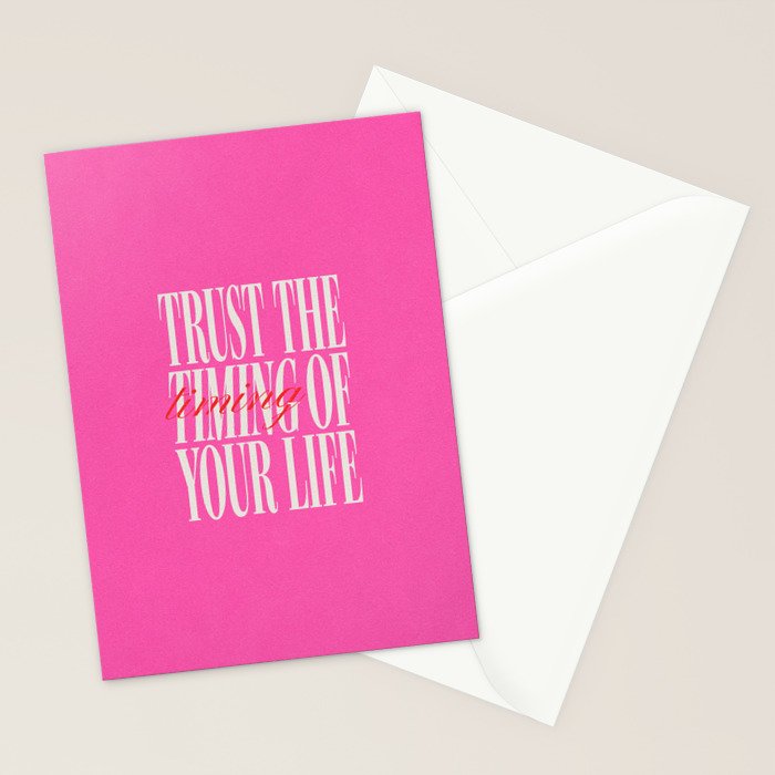 Trust The Timing Of Your Life Stationery Card Gallery Image 2