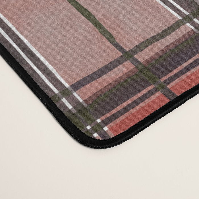 Holiday Plaids - Rustic checks Red Desk Mat Gallery Image 4