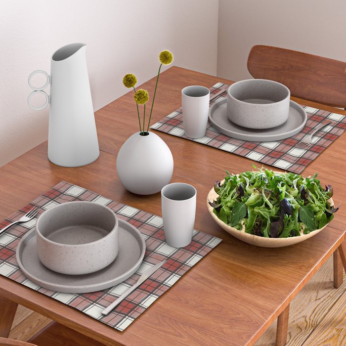 Holiday Plaids - Rustic checks Red Placemat Gallery Image 2