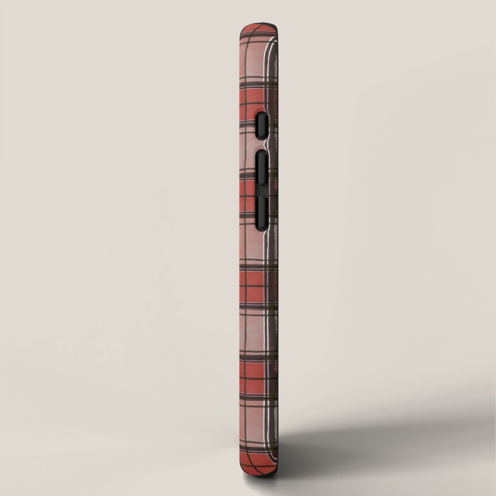 Holiday Plaids - Rustic checks Red iPhone Case Gallery Image 2
