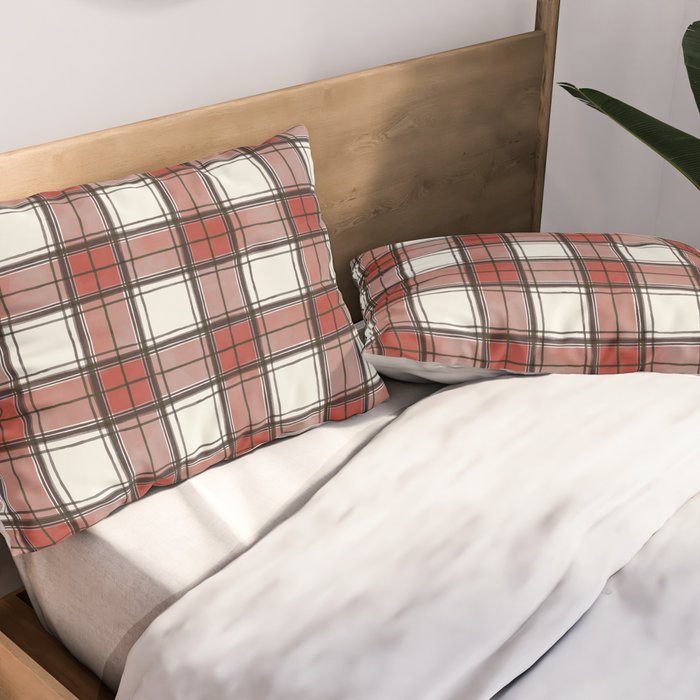 Holiday Plaids - Rustic checks Red Pillow Sham Gallery Image 2