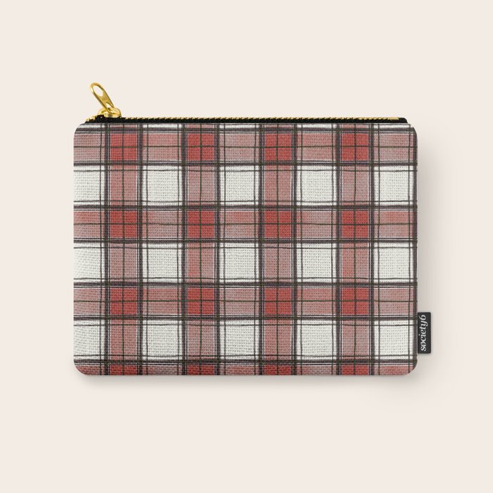 Holiday Plaids - Rustic checks Red Carry All Pouch Gallery Image 1
