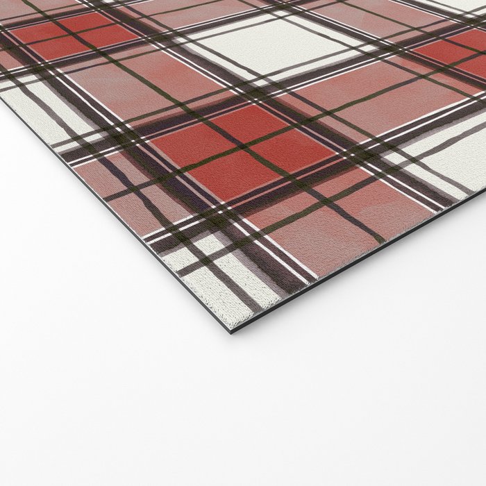 Holiday Plaids - Rustic checks Red Welcome Mat Gallery Image 2