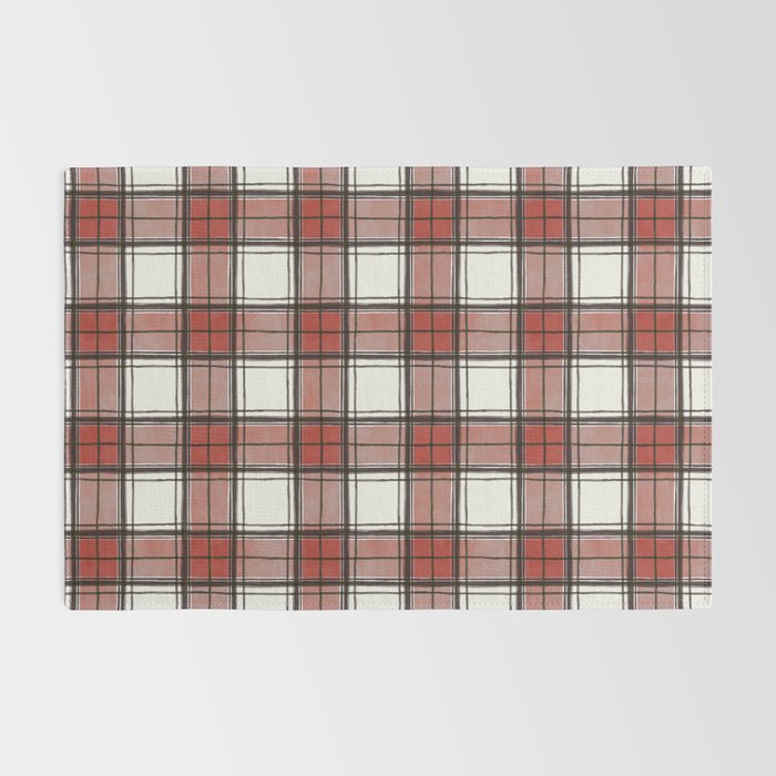 Holiday Plaids - Rustic checks Red Rug Gallery Image 2