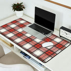 Holiday Plaids - Rustic checks Red Desk Mat Gallery Image 2