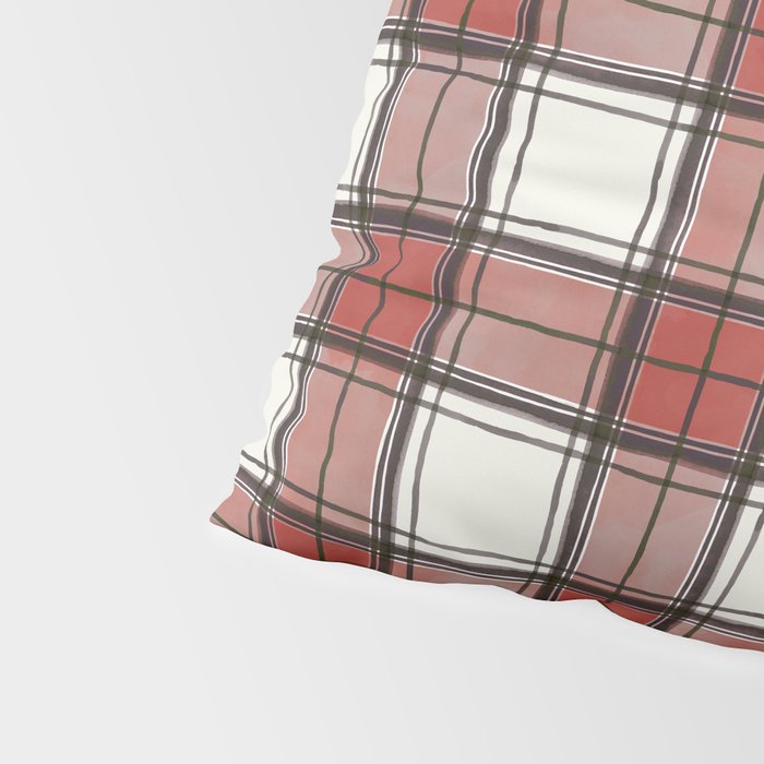 Holiday Plaids - Rustic checks Red Pillow Sham Gallery Image 4