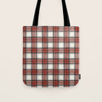 Holiday Plaids - Rustic checks Red Tote Bag Gallery Image 1