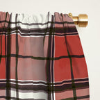 Holiday Plaids - Rustic checks Red Window Curtain Gallery Image 2