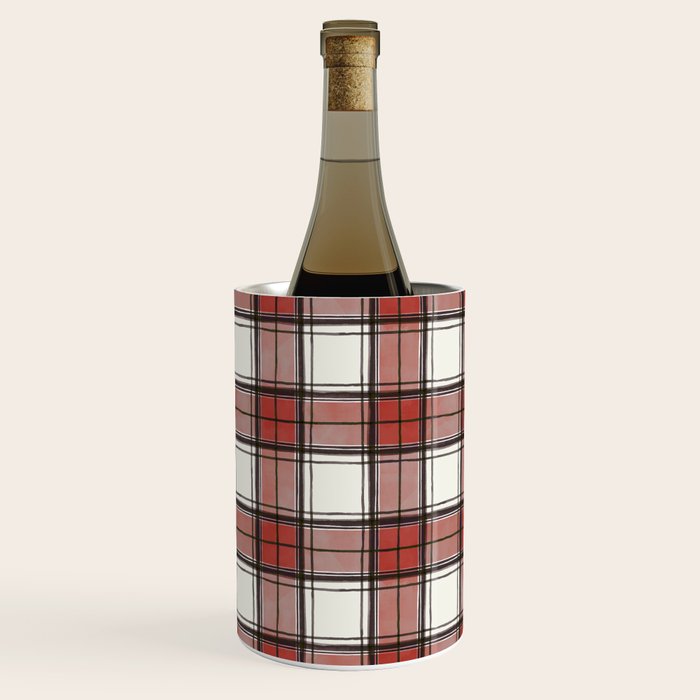 Holiday Plaids - Rustic checks Red Wine Chiller Gallery Image 1