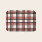 Holiday Plaids - Rustic checks Red Bath Mat Gallery Image 1
