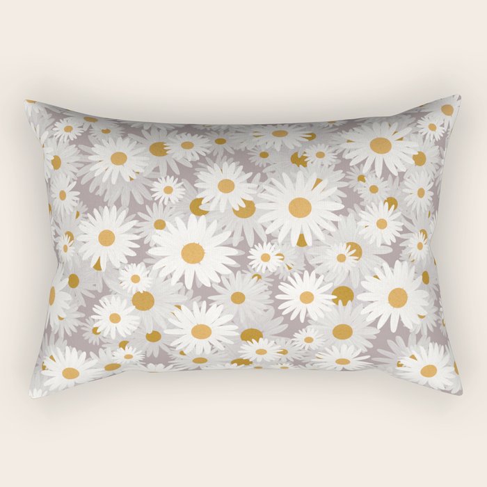 Purple chamomile pattern Rectangular Pillow Gallery Image 1