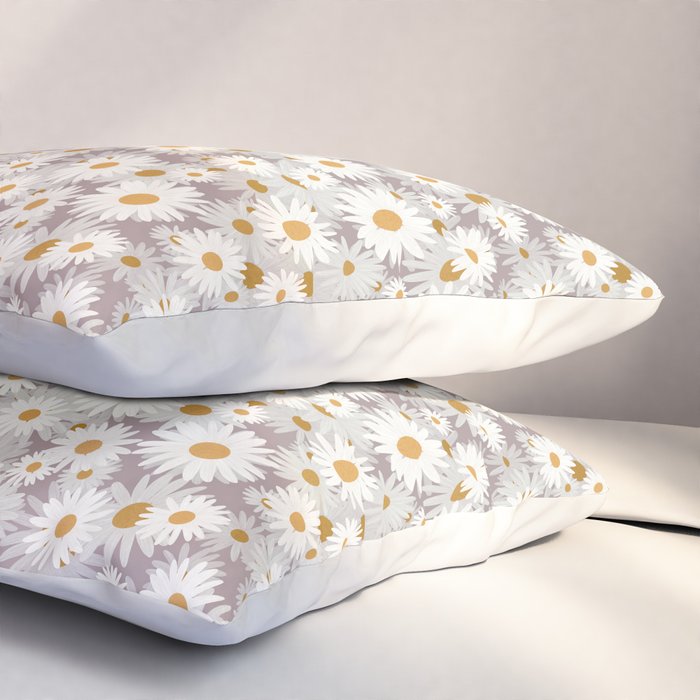 Purple chamomile pattern Pillow Sham Gallery Image 3