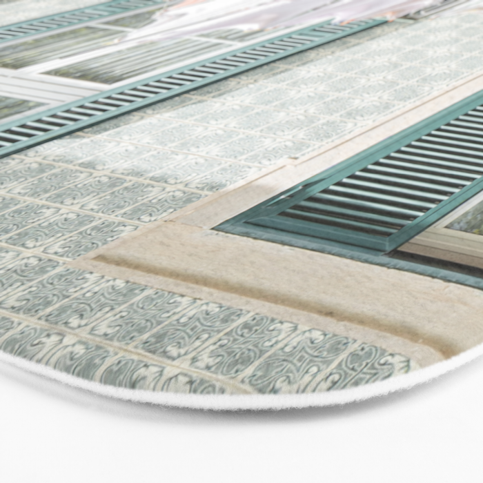Laundry Day in Sintra | Tiled House in Portugal Art print | Street Travel Photography in Soft Pastel Colors Bath Mat Gallery Image 3