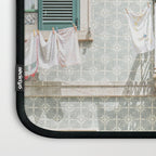 Laundry Day in Sintra | Tiled House in Portugal Art print | Street Travel Photography in Soft Pastel Colors Laptop Sleeve Gallery Image 3