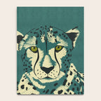 Majestic Cheetah - Bold Wildcat Design with Teal Background Notebook Gallery Image 4