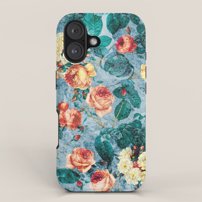 Floral and Marble Texture II iPhone Case Gallery Image 1