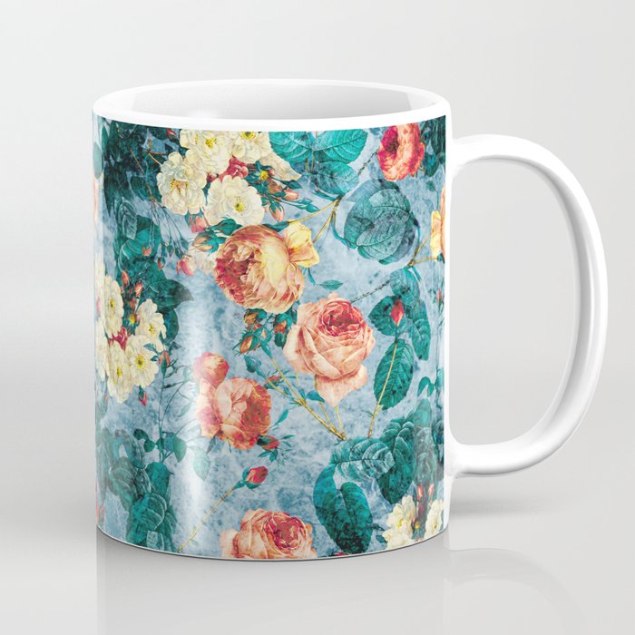 Floral and Marble Texture II Coffee Mug Gallery Image 1