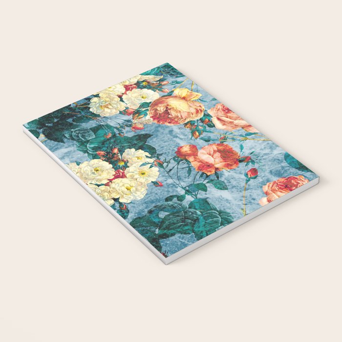 Floral and Marble Texture II Notebook Gallery Image 3