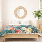 Floral and Marble Texture II Duvet Cover Gallery Image 3
