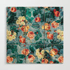 Floral and Marble Texture II Wood Wall Art Gallery Image 1