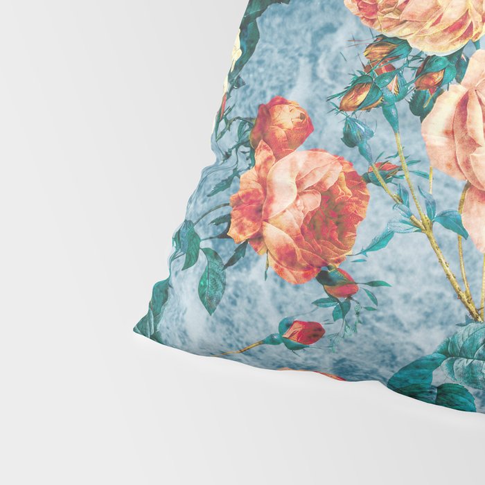 Floral and Marble Texture II Pillow Sham Gallery Image 4