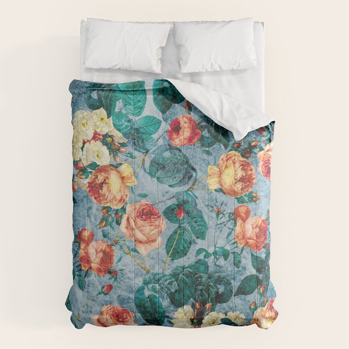 Floral and Marble Texture II Comforter Gallery Image 6