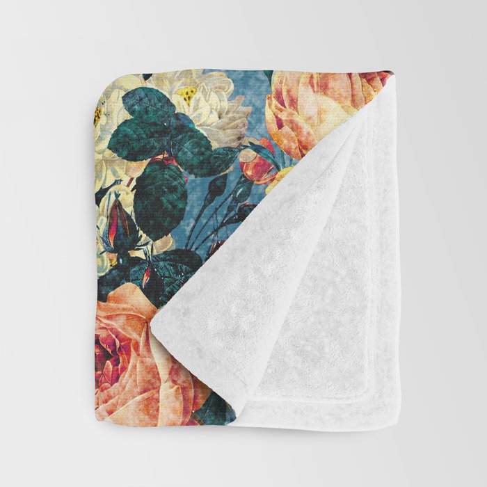 Floral and Marble Texture II Throw Blanket Gallery Image 3