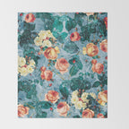 Floral and Marble Texture II Throw Blanket Gallery Image 2