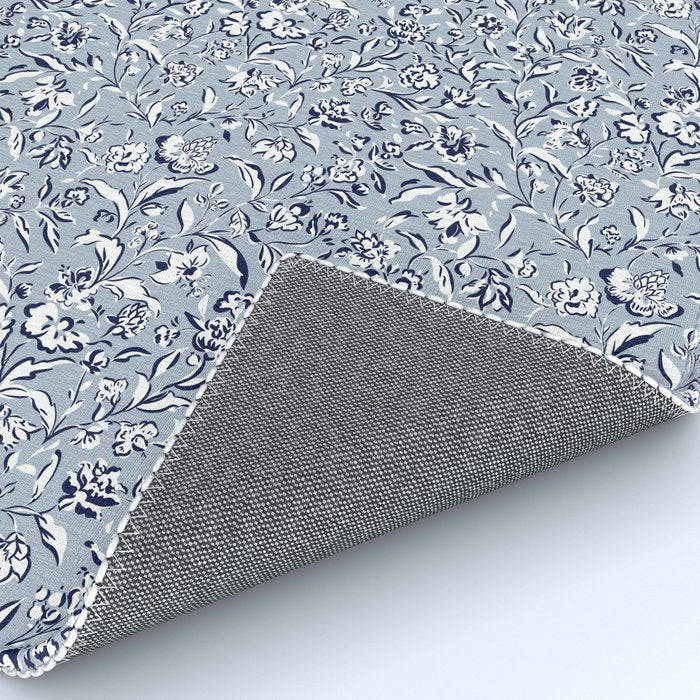 Painterly Florals - Blue Navy Rug Gallery Image 4