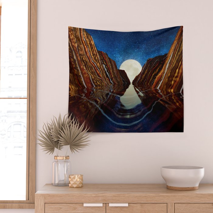 Moon Reflection Wall Tapestry Gallery Image 2