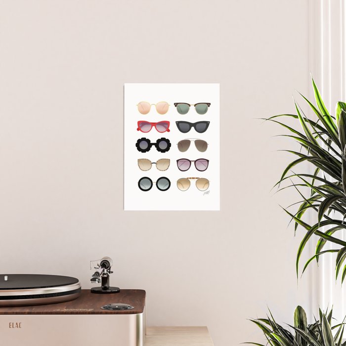 Ray Bans Sunglasses Illustration Poster Gallery Image 2